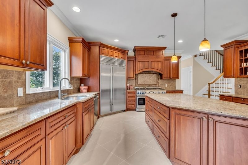 Interior, Kitchen, Pendant Lights, Recessed Lighting, Stainless Steel Appliances