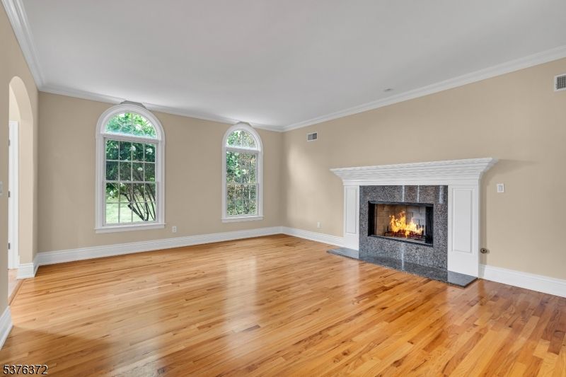 Empty room, Fireplace, Interior, Wood Texture Flooring