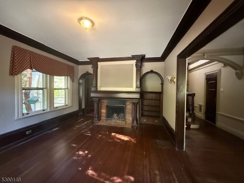 Empty room, Fireplace, Interior, Wood Texture Flooring