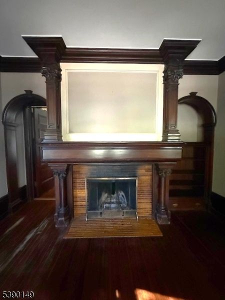 Fireplace, Interior, Wood Texture Flooring