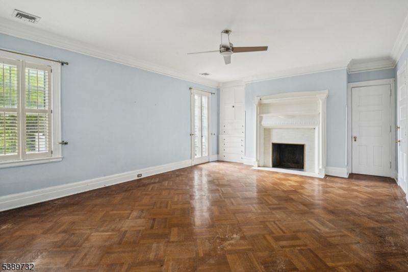Empty room, Fireplace, Interior, Wood Texture Flooring