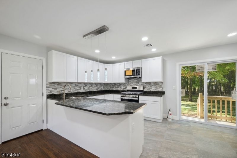 Interior, Kitchen, Pendant Lights, Recessed Lighting, Stainless Steel Appliances