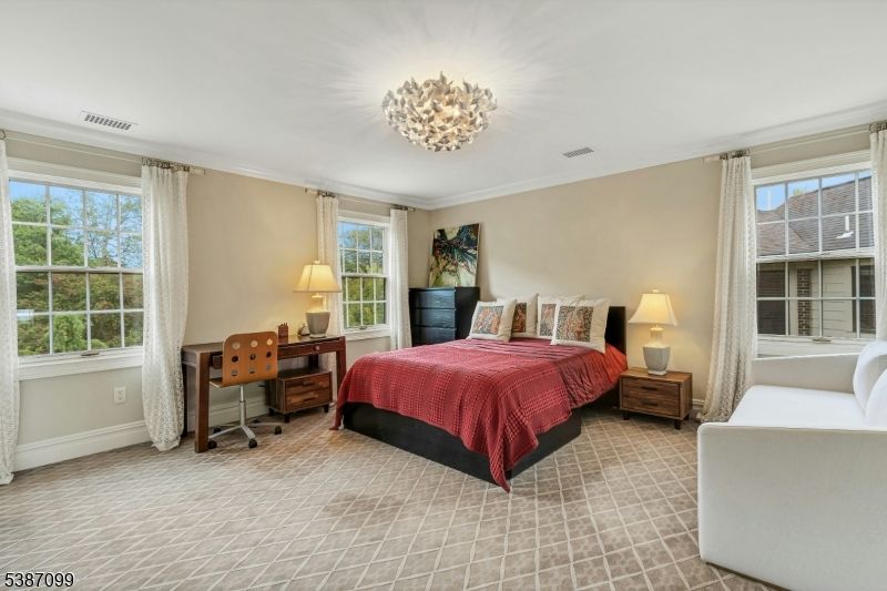 Bedroom, Chandelier, Interior