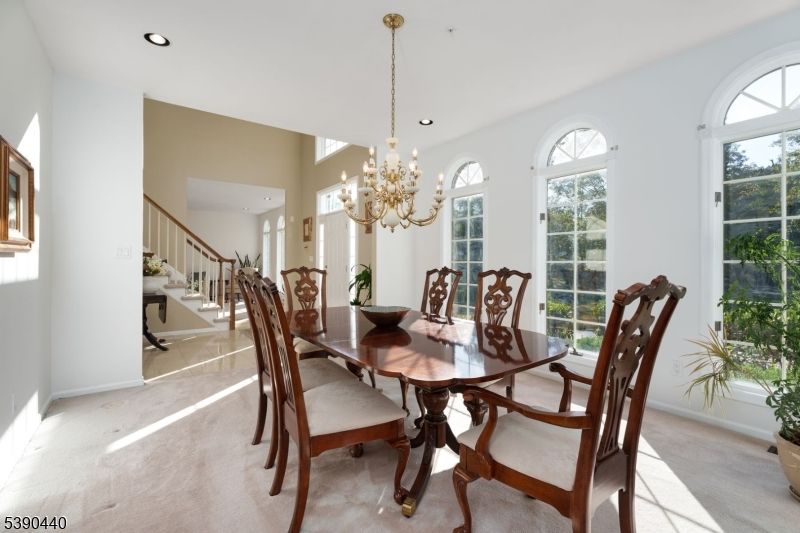 Chandelier, Dining room, Interior, Recessed Lighting