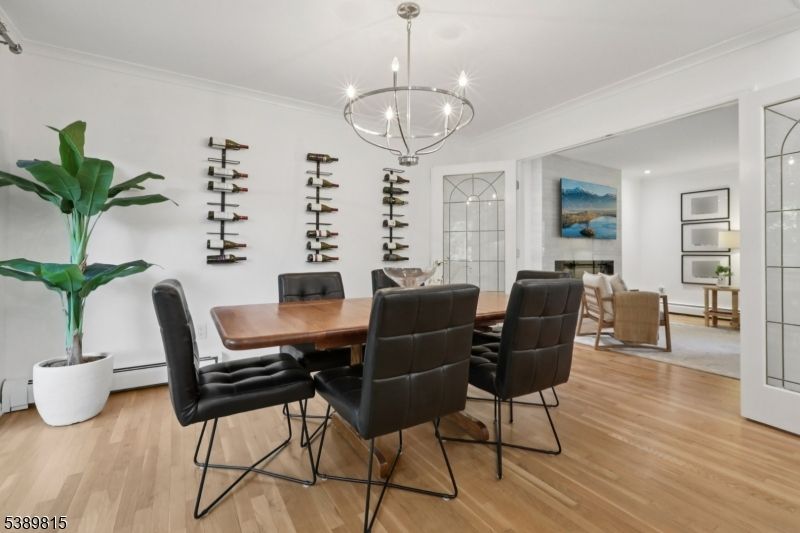 Chandelier, Dining room, Interior, Living room, Wine Storage, Wood Texture Flooring