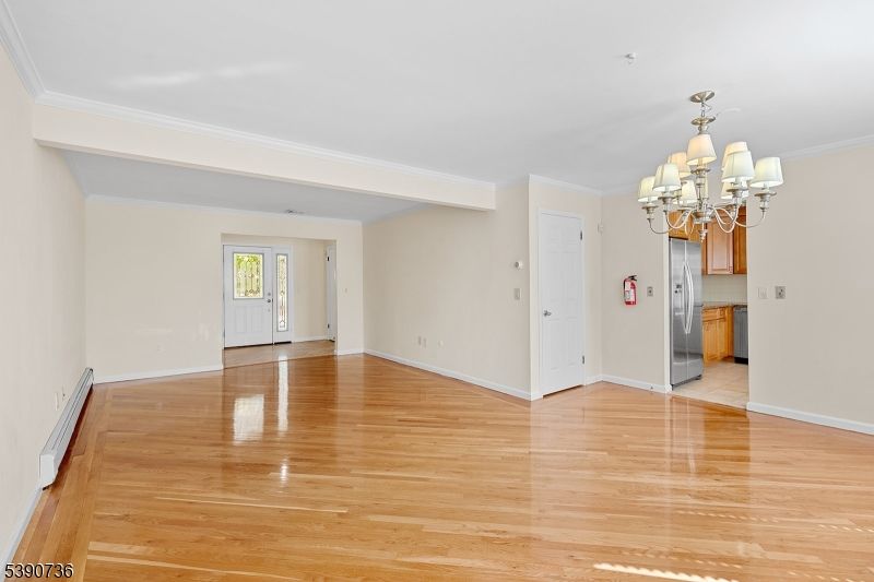 Chandelier, Empty room, Interior, Wood Texture Flooring