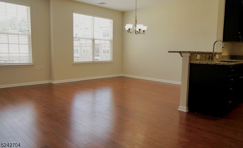 Chandelier, Empty room, Interior, Wood Texture Flooring