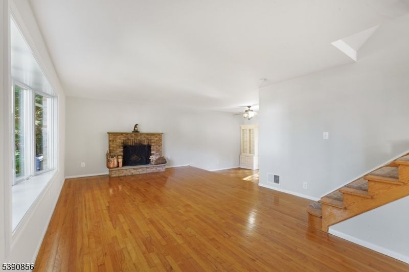 Empty room, Fireplace, Interior, Wood Texture Flooring