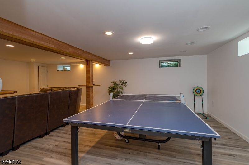 Game Room, Interior, Recessed Lighting, Wood Texture Flooring