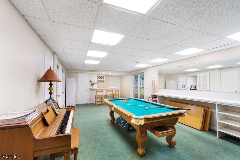 Billiard Table, Game Room, Interior, Piano, Recessed Lighting