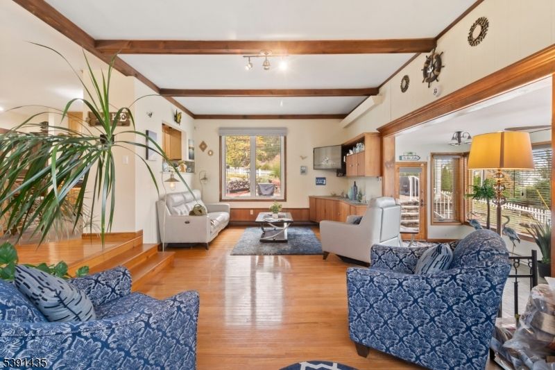 Interior, Living room, Wooden Beams, Wood Texture Flooring