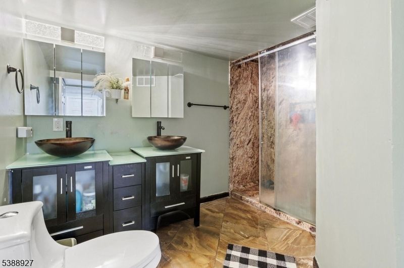Bathroom, Dual Sink Vanities, Glass Shower, Interior