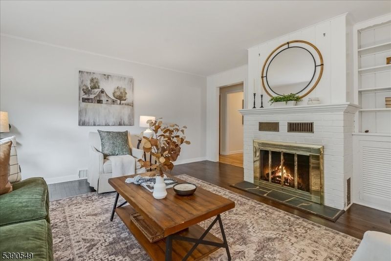 Fireplace, Interior, Living room, Wood Texture Flooring