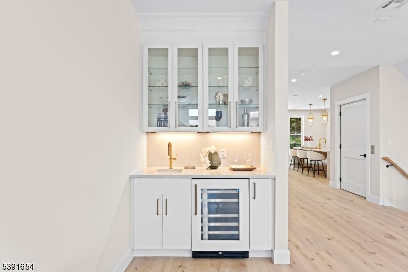 Dining room, Interior, Pendant Lights, Recessed Lighting, Wood Texture Flooring