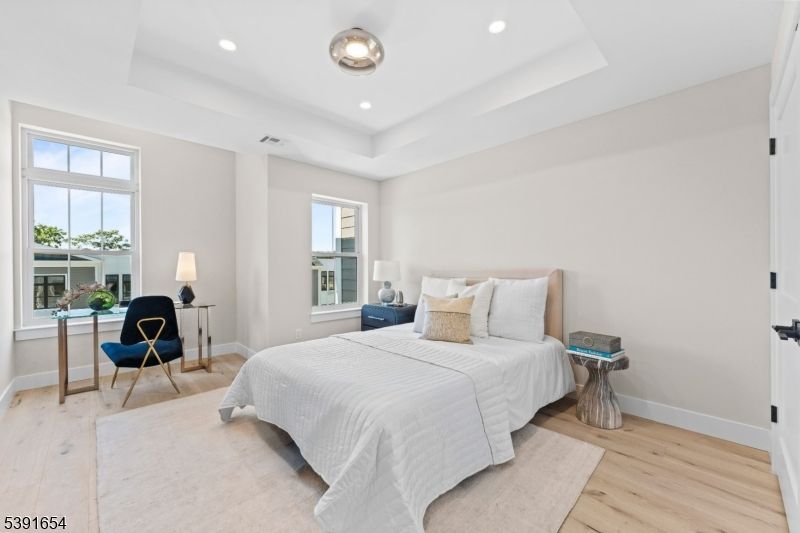 Bedroom, Home Office, Interior, Recessed Lighting, Wood Texture Flooring