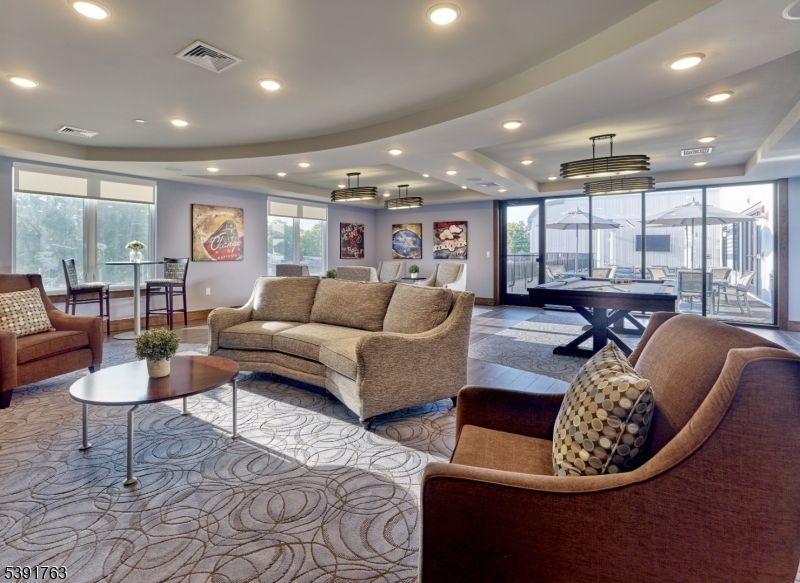 Billiard Table, Game Room, Interior, Living room, Pendant Lights, Recessed Lighting