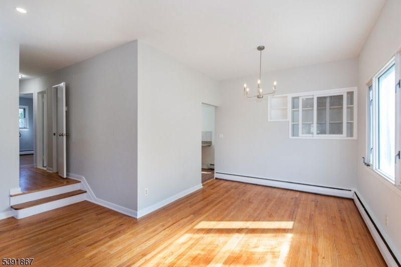 Empty room, Interior, Pendant Lights, Recessed Lighting, Wood Texture Flooring