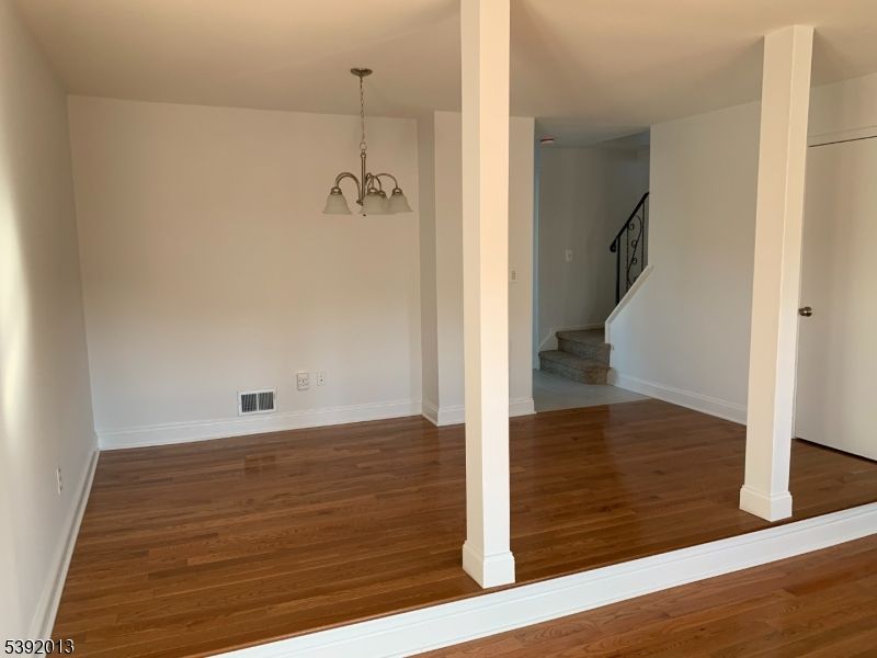 Empty room, Interior, Pendant Lights, Wood Texture Flooring