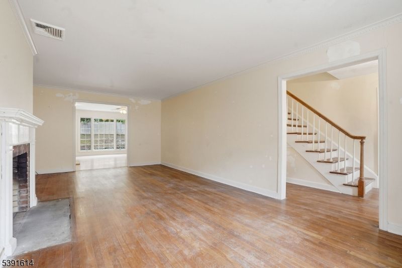 Empty room, Fireplace, Interior, Wood Texture Flooring