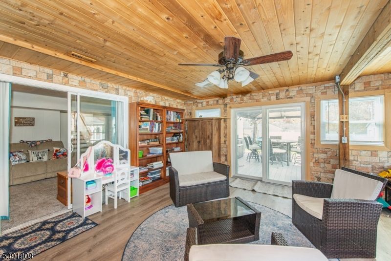 Interior, Living room, Stone Walls, Wooden Ceilings, Wood Texture Flooring