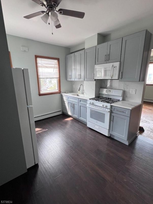 Interior, Kitchen, Marble Walls, Wood Texture Flooring