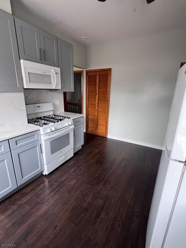 Interior, Kitchen, Marble Walls, Wood Texture Flooring