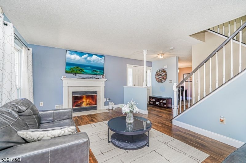 Fireplace, Interior, Living room, Wood Texture Flooring