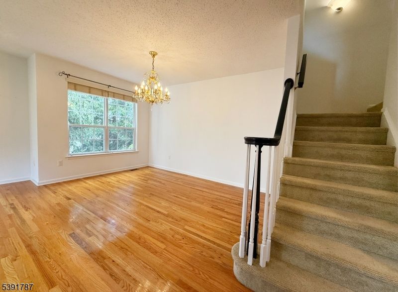 Chandelier, Empty room, Interior, Wood Texture Flooring