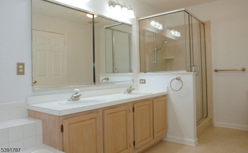 Bathroom, Dual Sink Vanities, Glass Shower, Interior
