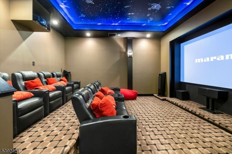 Home Theatre Room, Interior, Projection Screen, Recessed Lighting, Theatre Room