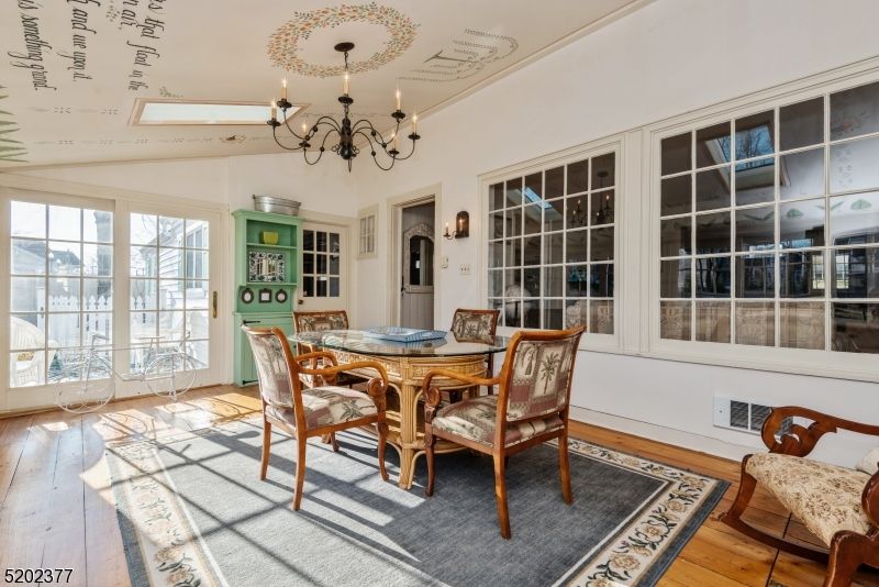 Chandelier, Dining room, Interior, Wood Texture Flooring