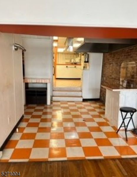 Interior, Stone Walls, Wood Texture Flooring