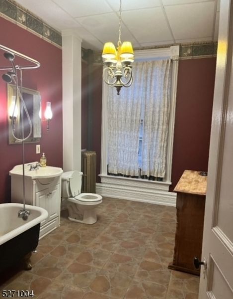 Bathroom, Chandelier, Free Standing Baths, Interior
