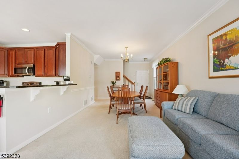 Chandelier, Dining room, Interior, Kitchen, Living room, Recessed Lighting