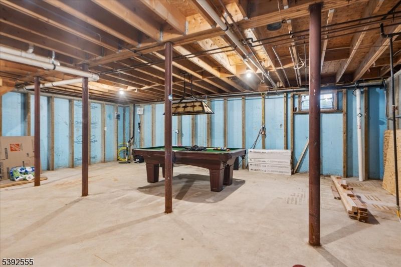 Billiard Table, Game Room, Interior, Wooden Beams