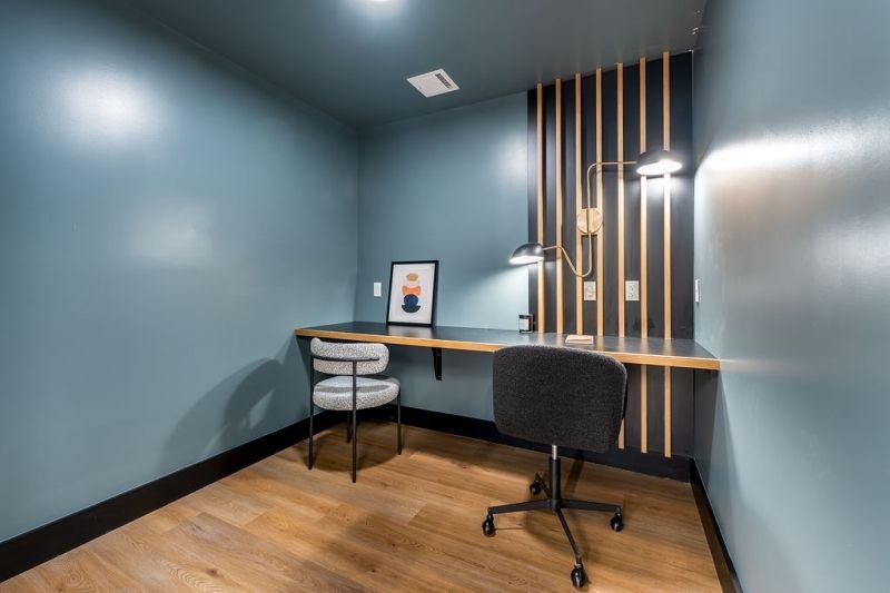 Home Office, Interior, Wood Texture Flooring