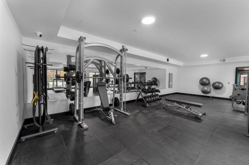 Fitness Equipment, Gym, Interior, Recessed Lighting