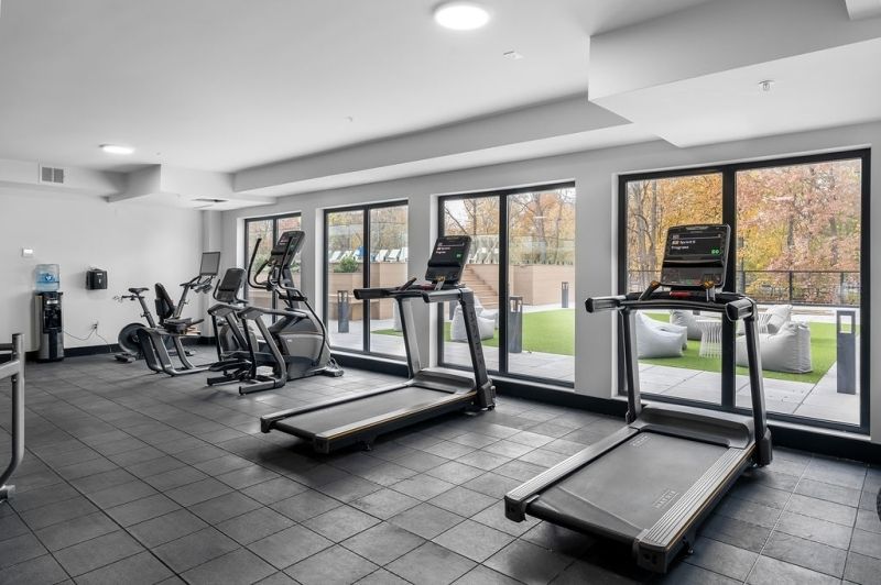 Fitness Equipment, Gym, Interior, Recessed Lighting