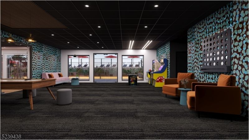 Game Room, Interior, Recessed Lighting