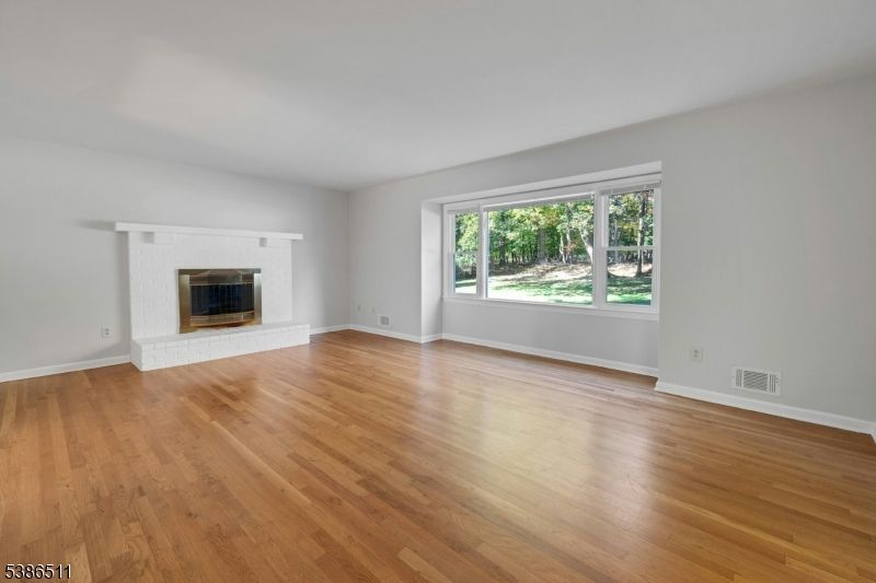 Empty room, Fireplace, Interior, Wood Texture Flooring