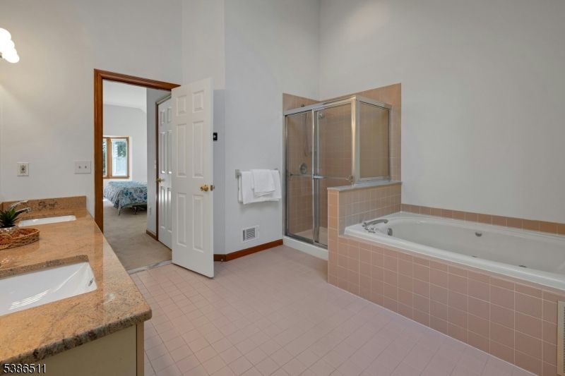 Bathroom, Dual Sink Vanities, Glass Shower, Interior