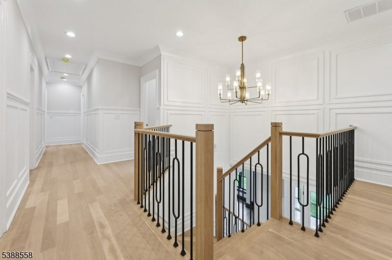 Chandelier, Interior, Recessed Lighting, Wood Texture Flooring