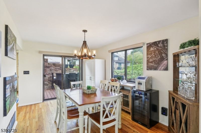 Chandelier, Dining room, Interior, Pendant Lights, Wood Texture Flooring