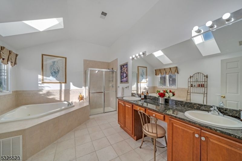 Bathroom, Dual Sink Vanities, Glass Shower, Interior