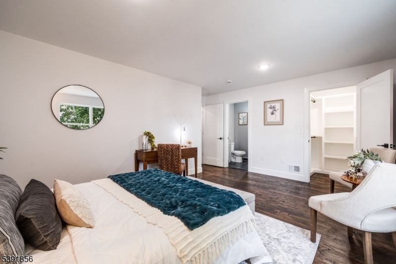 Bathroom, Bedroom, Home Office, Interior, Recessed Lighting, Wood Texture Flooring