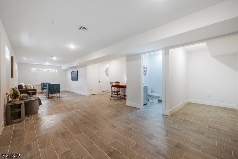 Bathroom, Interior, Recessed Lighting, Wood Texture Flooring