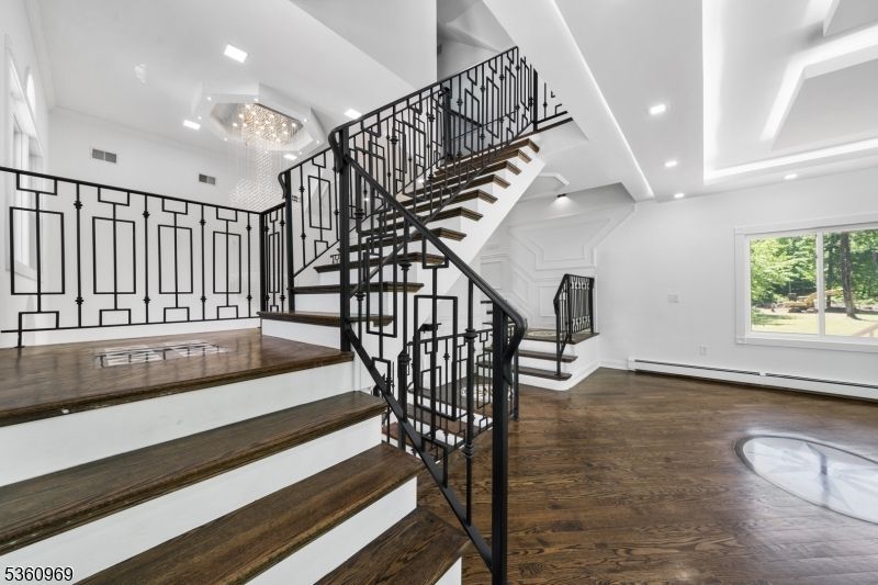 Chandelier, Interior, Recessed Lighting, Wood Texture Flooring