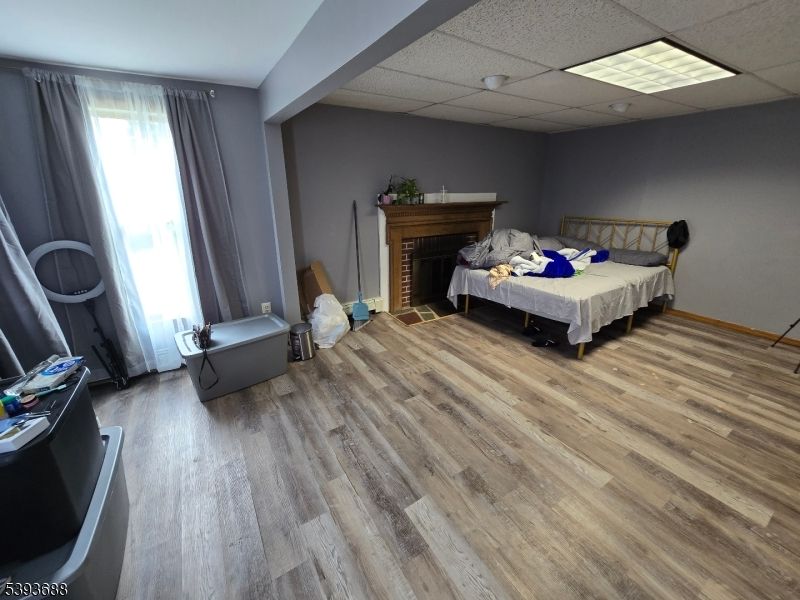 Bedroom, Fireplace, Interior, Wood Texture Flooring