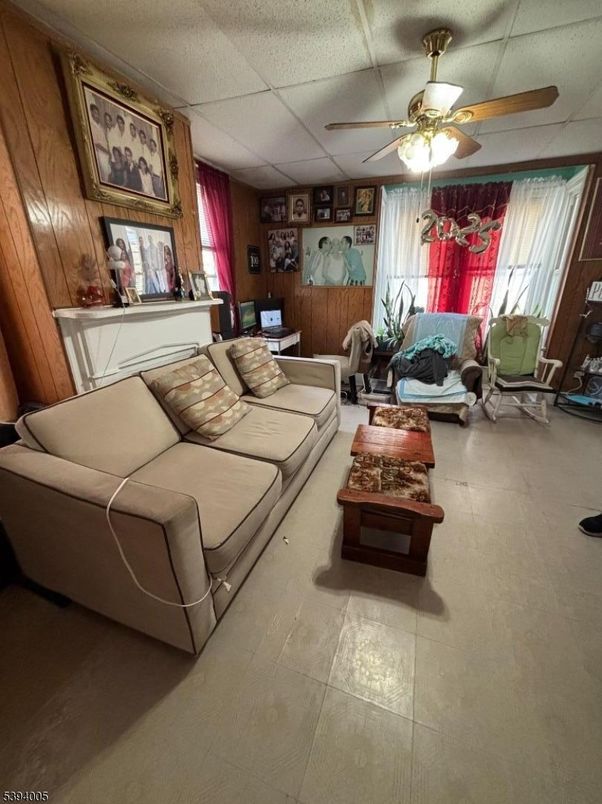 Interior, Living room, Wooden Walls