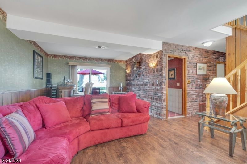 Interior, Living room, Stone Walls, Wood Texture Flooring, Wooden Walls